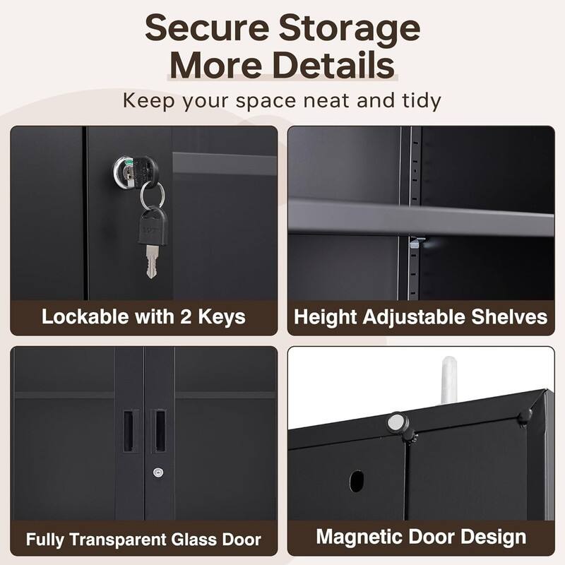 Glass Display , Locking Wine Cooler , 71inch Tall Bookcase