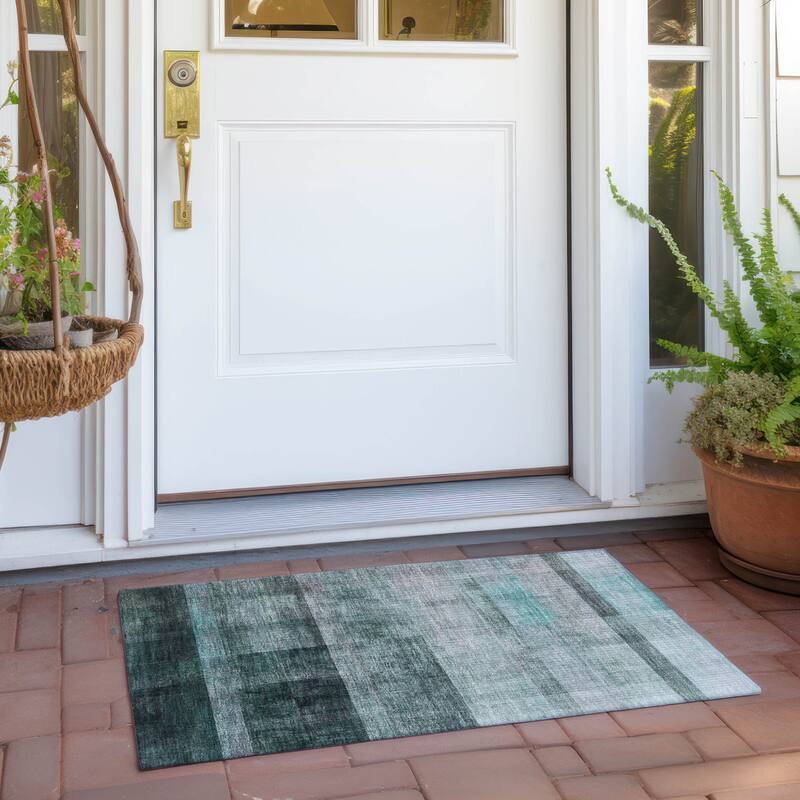 Gamo Ombre Weather Resistant Blended Style Runner Outdoor Rug
