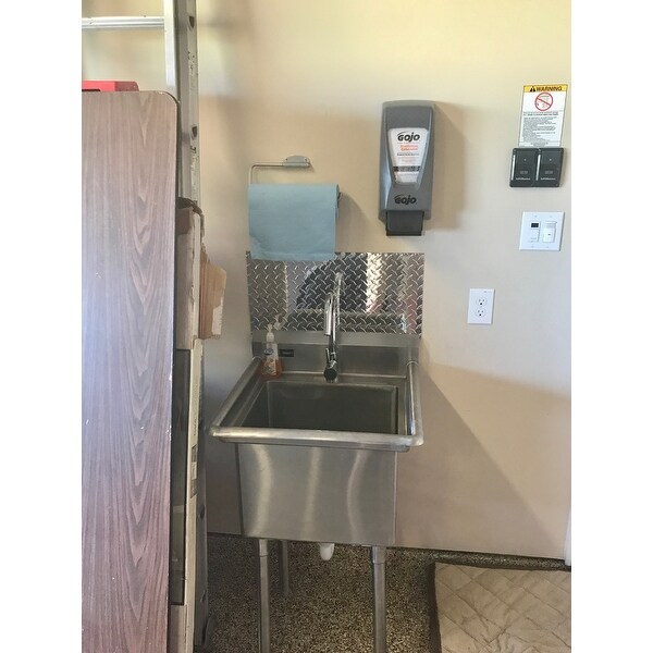 Trinity Stainless Steel Single Basin Utility Sink Overstock 13148958