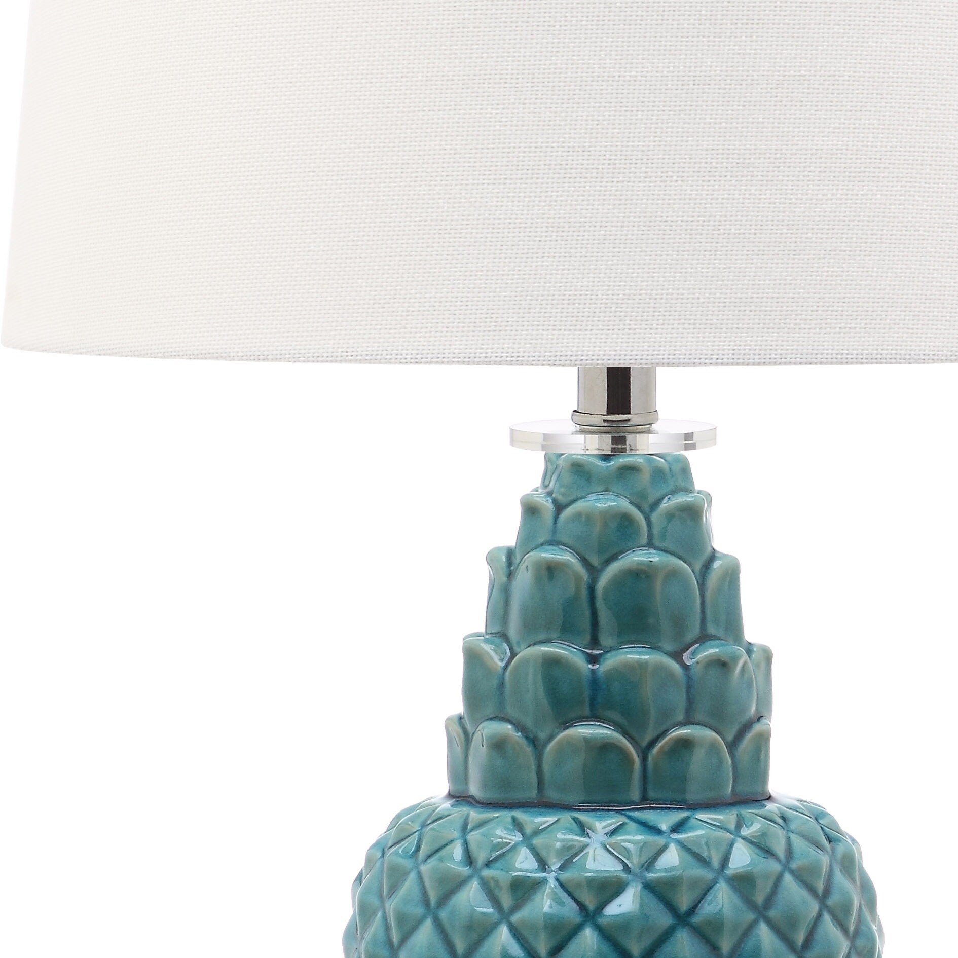15 X15 Set Of 2 Details about   Safavieh Lighting 28-inch Blakely Pineapple Teal Table Lamp 