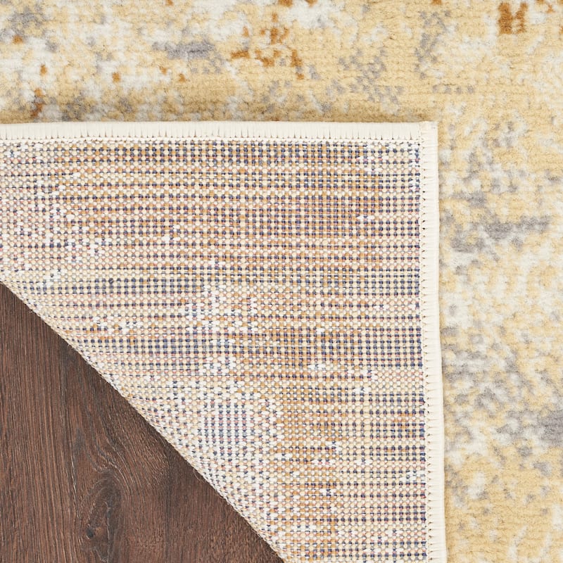 Nourison Grafix Indoor Beige Abstract Area Rug