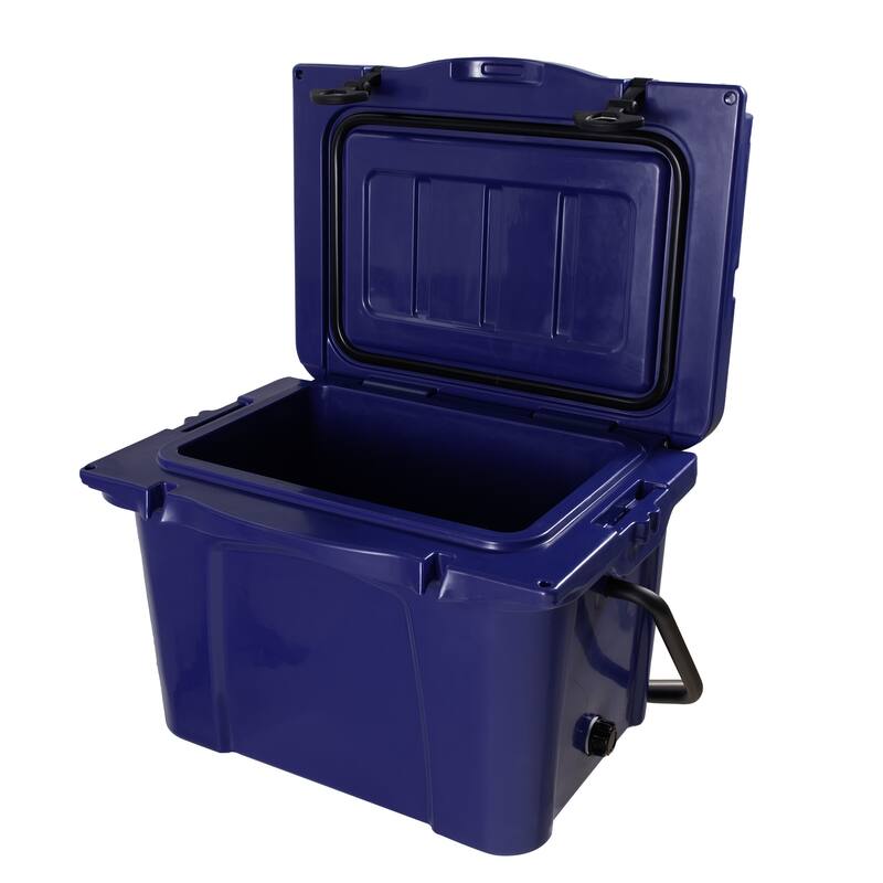 25QT Portable Cooler, Insulated Hard Cooler with Bottle Opener, Cup Holder, Forming Ruler, Travel, Beach, Camping, Fishing