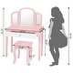 preview thumbnail 13 of 16, Costway Kids Vanity Set Princess Makeup Dressing Play Table Set - See Details