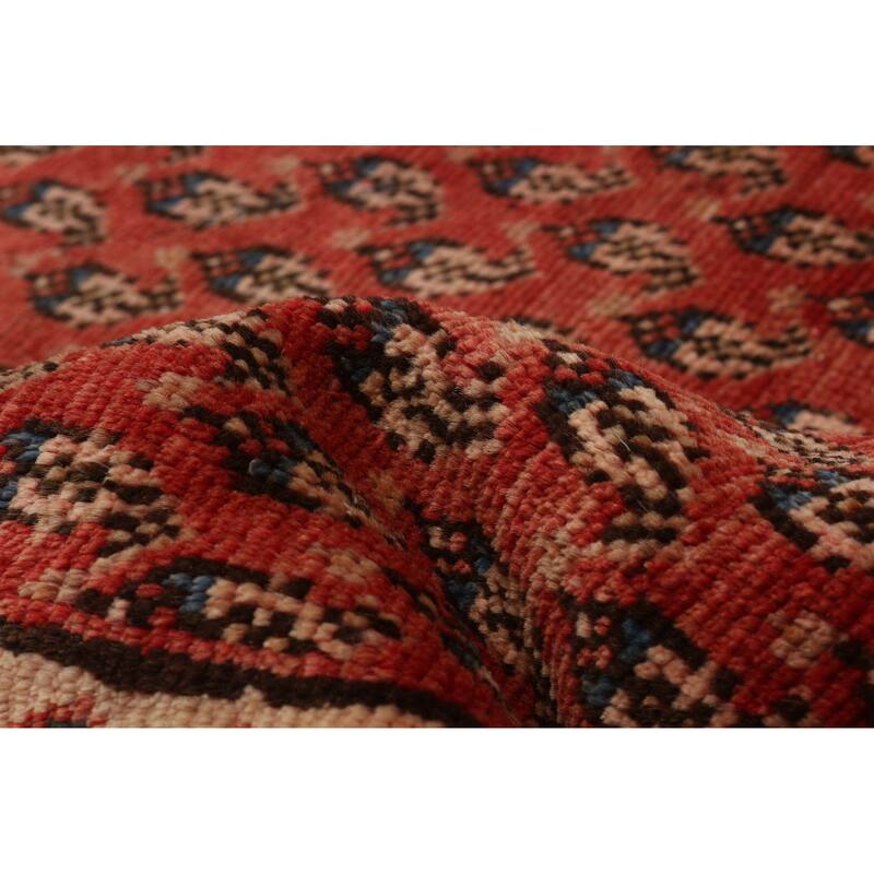 ECARPETGALLERY Hand-knotted Andelz Red Wool Rug - 4'3 x 10'10