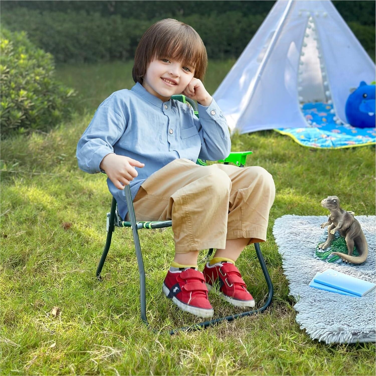 【超歓迎】 Universal Jurassic World Outdoor Portable Patio Chair - On 折り畳みイス