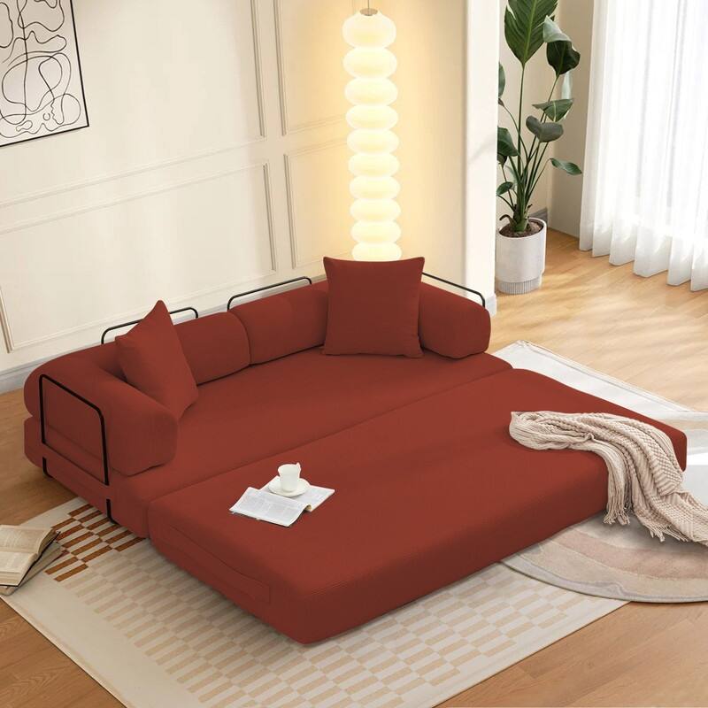 Folding Convertible Sleeper Sofa Bed with Modular Design Perfect for Living Room and Guest Space