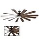 preview thumbnail 11 of 18, Windflower 80 Inch 12 Blade Indoor / Outdoor Smart Ceiling Fan with Six Speed DC Motor and LED Light. Oil Rubbed Bronze Dark Walnut