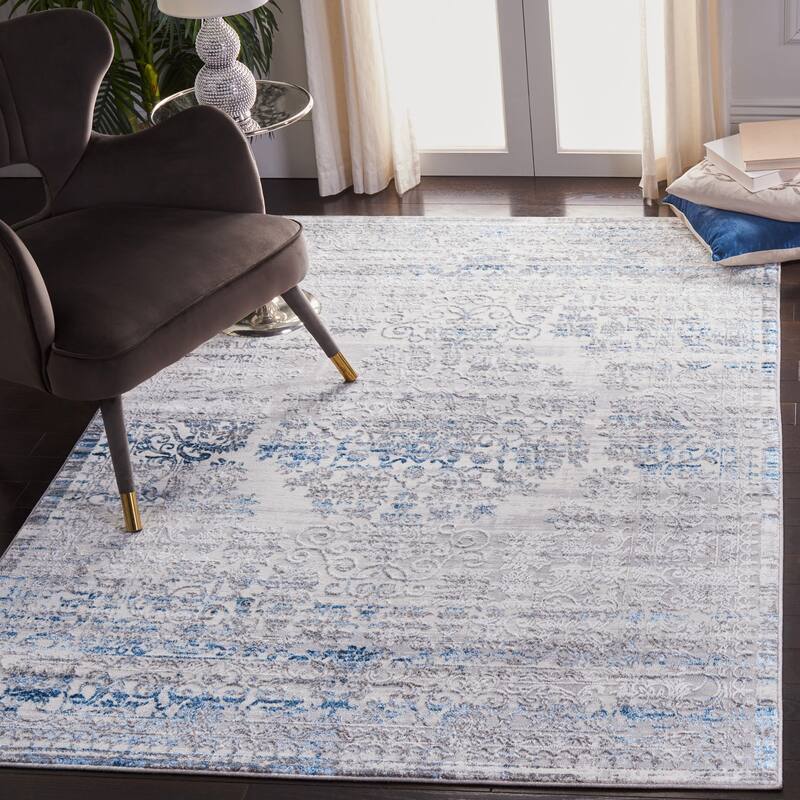 SAFAVIEH Amelia Ritienne Abstract Distressed Rug - 8' x 10' - Grey/Blue