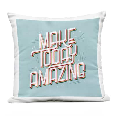 Stupell Vintage Make Today Amazing Printed Outdoor Throw Pillow Design by Sarah Hickman