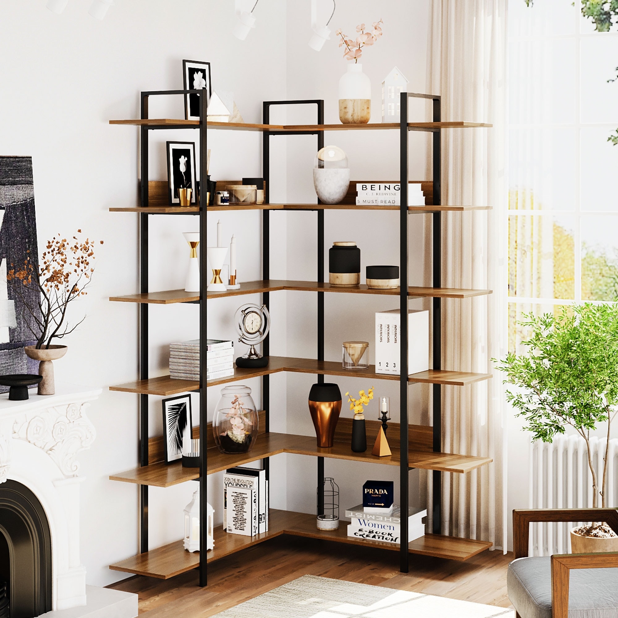 Mara 2025 corner bookshelf