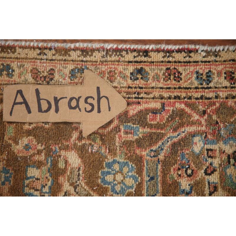 Hand Knotted Oriental 100% Wool Carpet Traditional Floral Coral Kashan Area Rug - 9' 1'' X 6' 5''