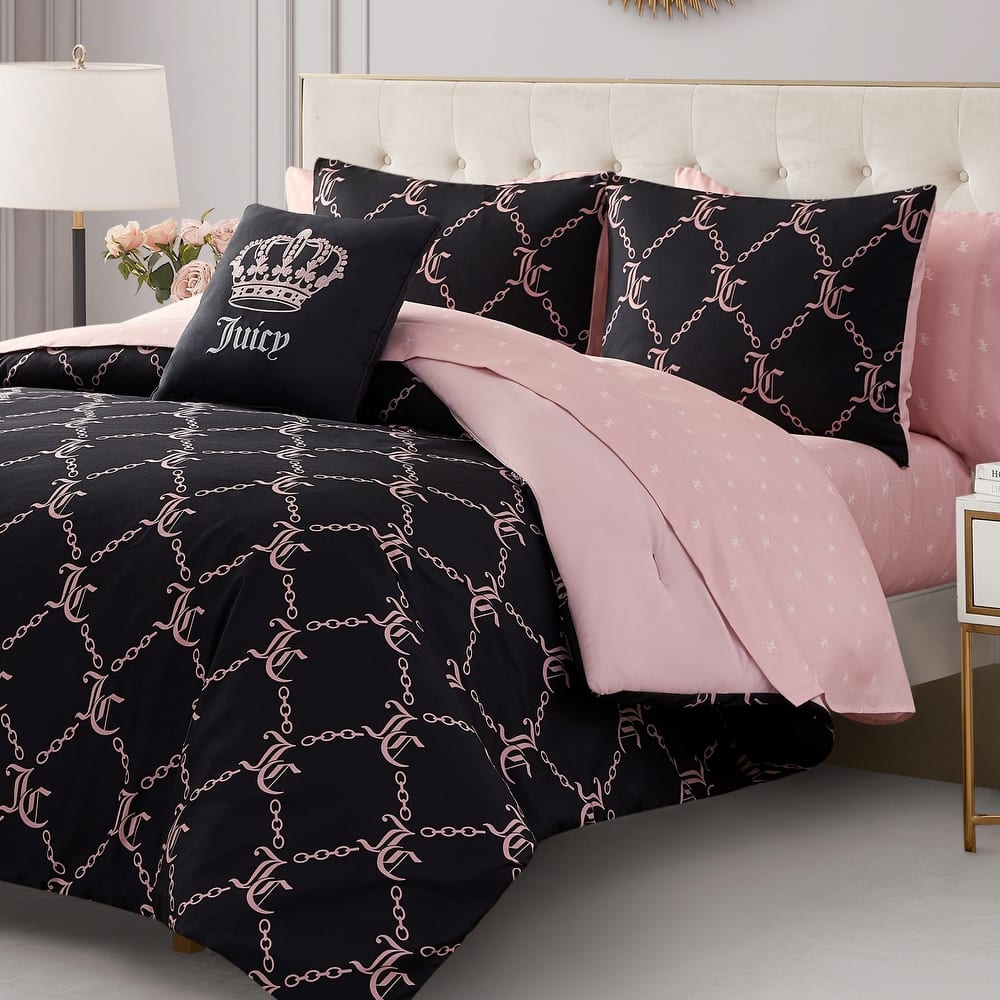 Juicy Couture Link Printed Bed-in-a-Bag Comforter Set