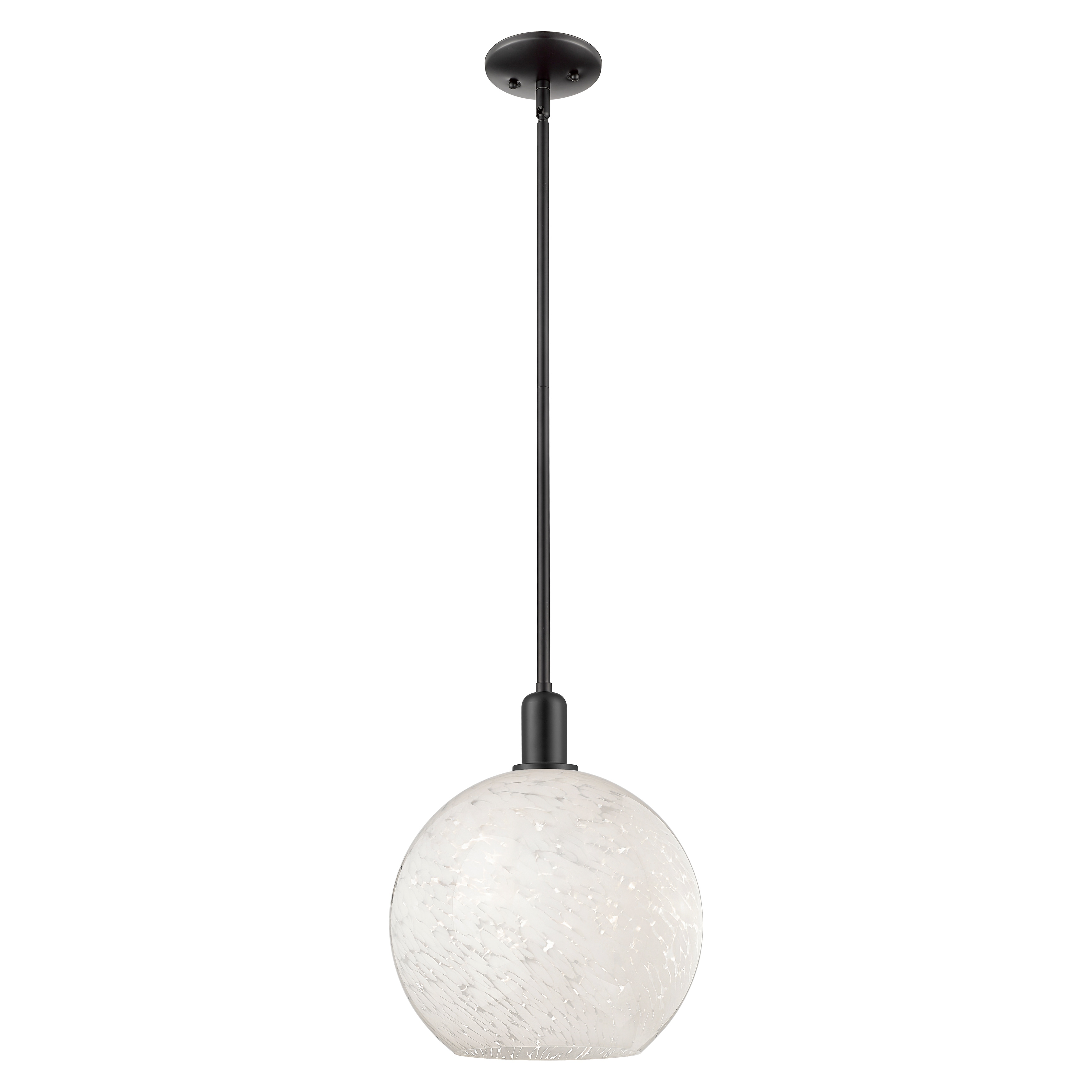 Innovations Lighting Endless Possibilities Arcadia - White Mouchette - 1 Light 12" Stem Hung Mini Pendant