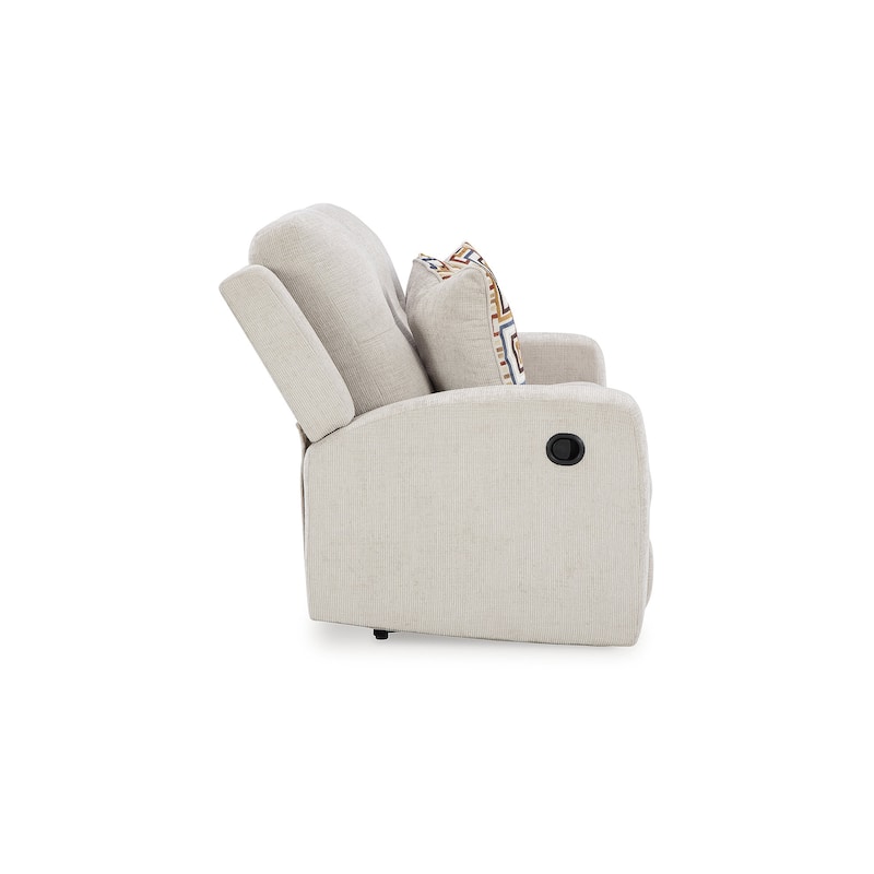 Signature Design by Ashley Danum Beige Reclining Loveseat - 64"W x 40"D x 41"H