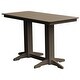 preview thumbnail 35 of 40, Poly Lumber Bar Table 6' - Weathered Wood