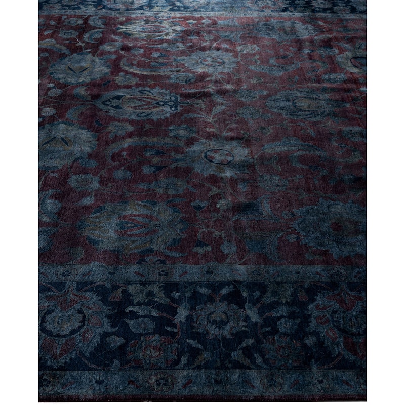 Overdyed One-of-a-Kind Hand-Knotted Area Rug - Black - 7' 10" x 10' 4"