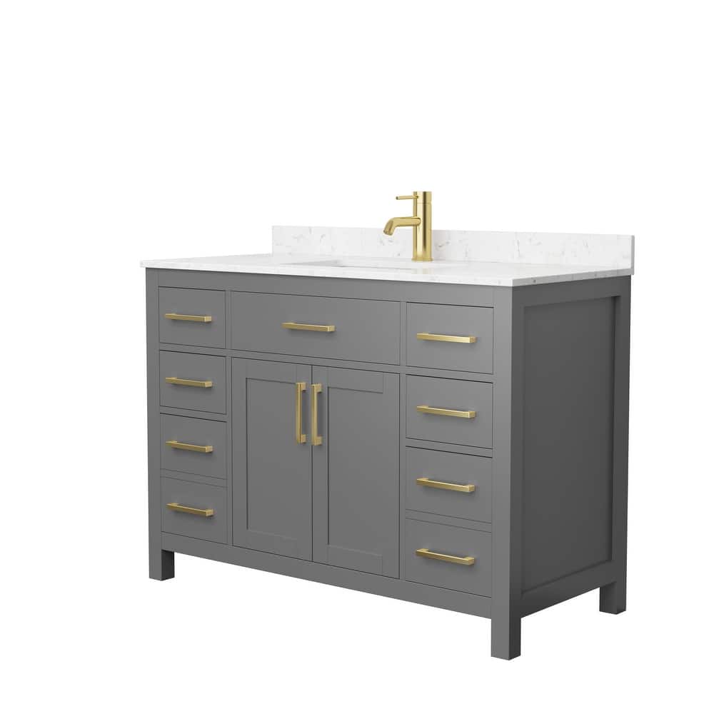 Beckett 48 Inch Single Vanity, Cultured Marble Top