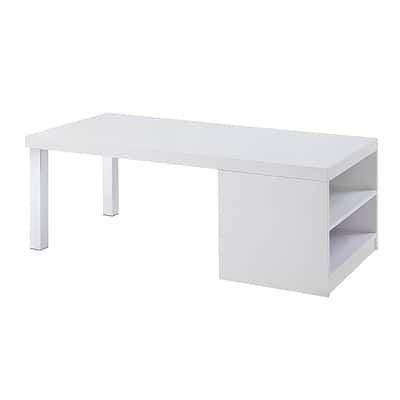 Logan White High Gloss and Chrome Coffee Table
