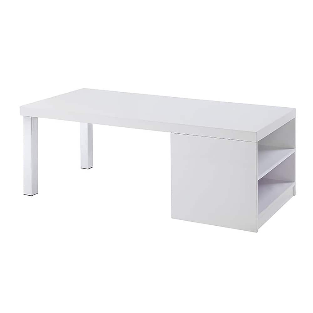Logan White High Gloss and Chrome Coffee Table