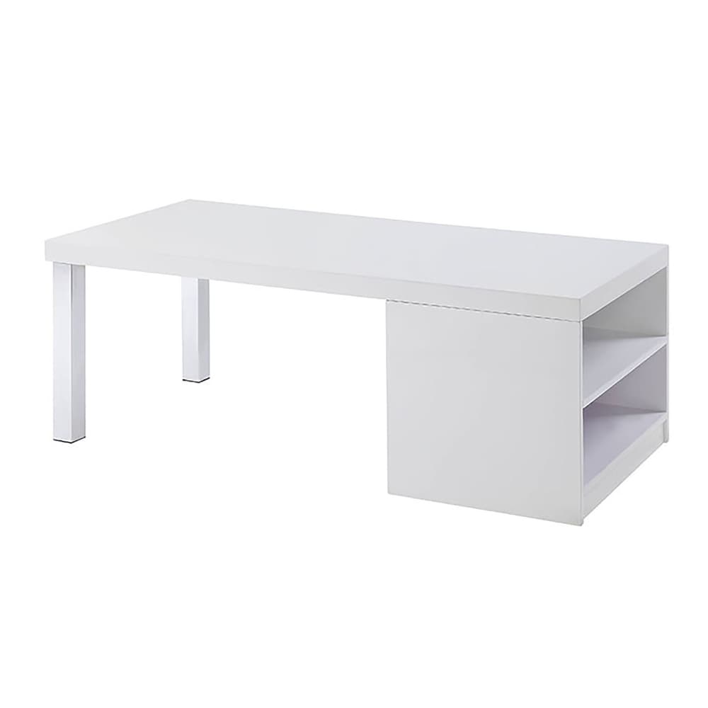 Logan White High Gloss and Chrome Coffee Table