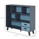 preview thumbnail 3 of 8, Kids Bookcase Organizer with 3-Tier Shelves and Drawers