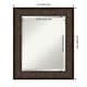 preview thumbnail 17 of 35, Beveled Bathroom Wall Mirror - Ridge Bronze Frame Outer Size: 22 x 26 in