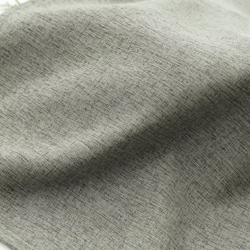 No Hook Linen Texture Shower Curtain with Snap-in Liner