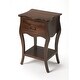preview thumbnail 1 of 0, Rochelle Antique Walnut 1 Drawer Nightstand