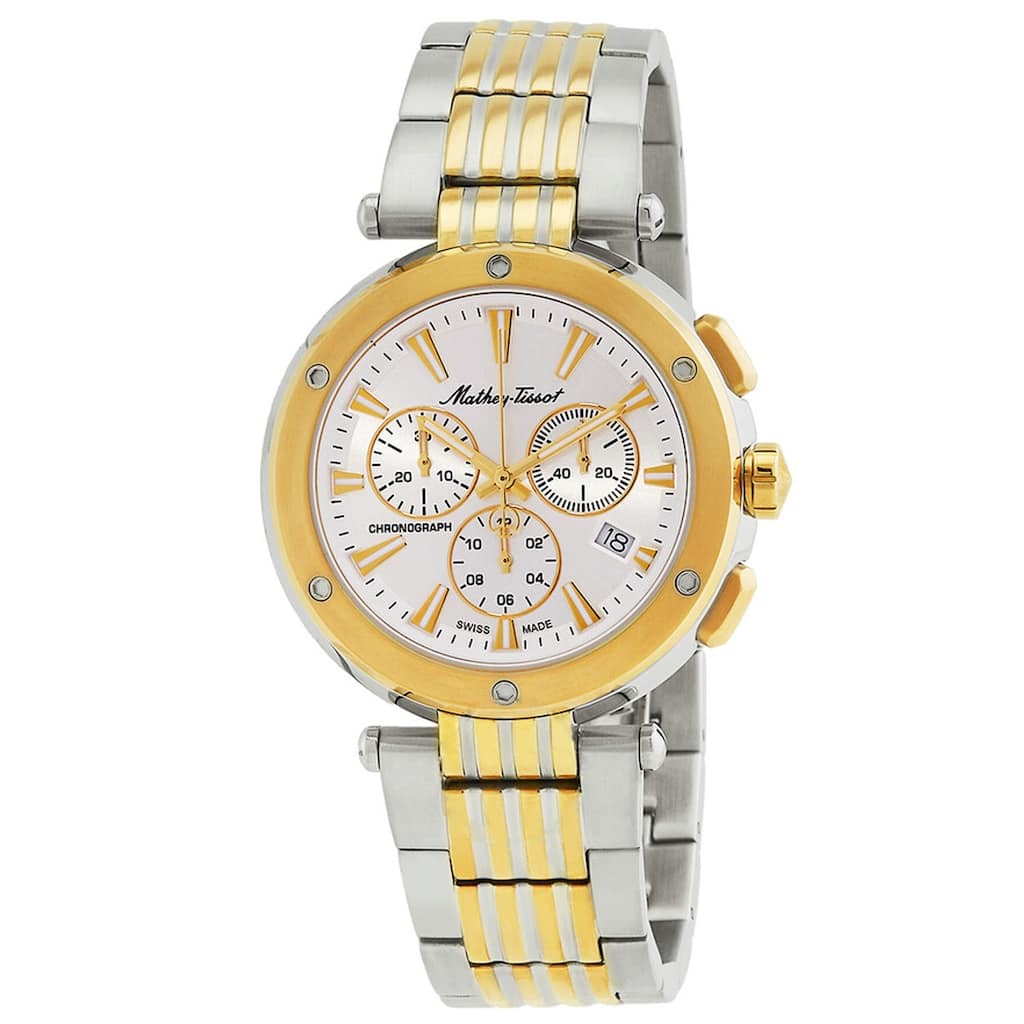 Mathey Tissot Men's Neptune Chrono Silver Dial Watch - H912CHBI - 6 (36)