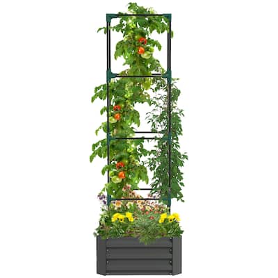 Outsunny Galvanized Raised Garden Bed