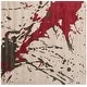 preview thumbnail 5 of 6, SAFAVIEH Handmade Soho Splash Modern Abstract Beige Wool Rug 6' Square - Beige/Red - Square