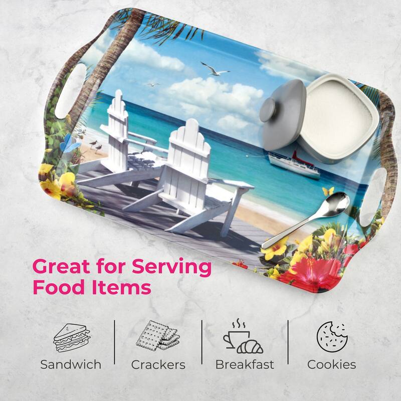 Pimpernel Antique Roses Tray, Set of 2