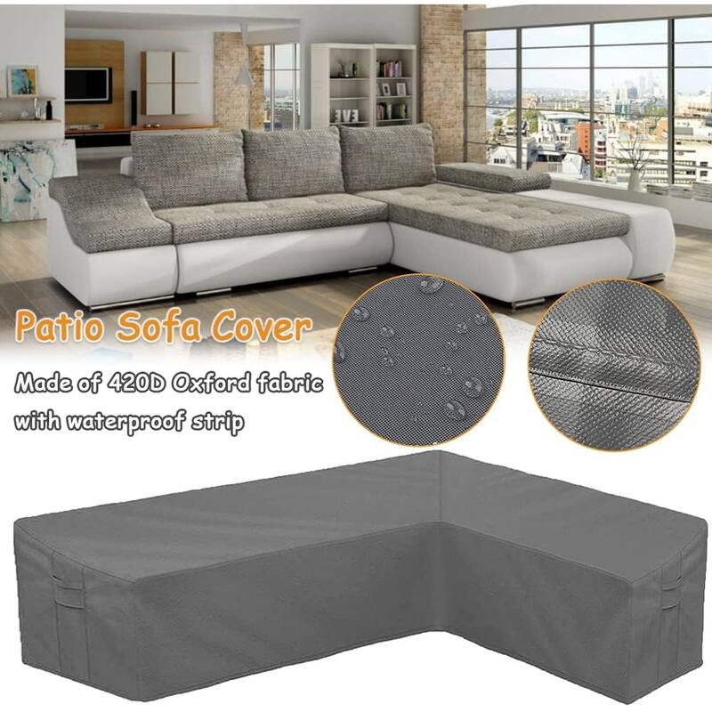 Patio Sectional Sofa Cover Heavy Duty Waterproof