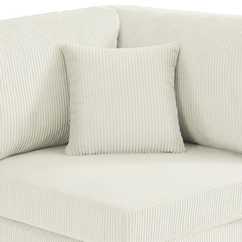 Jannae 112.12'' Upholstered Corduroy Sofa
