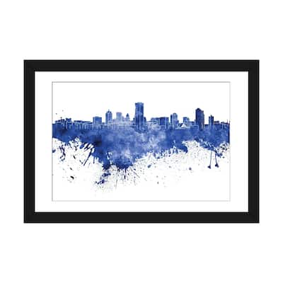iCanvas "Milwaukee Skyline In Blue" by Paul Rommer