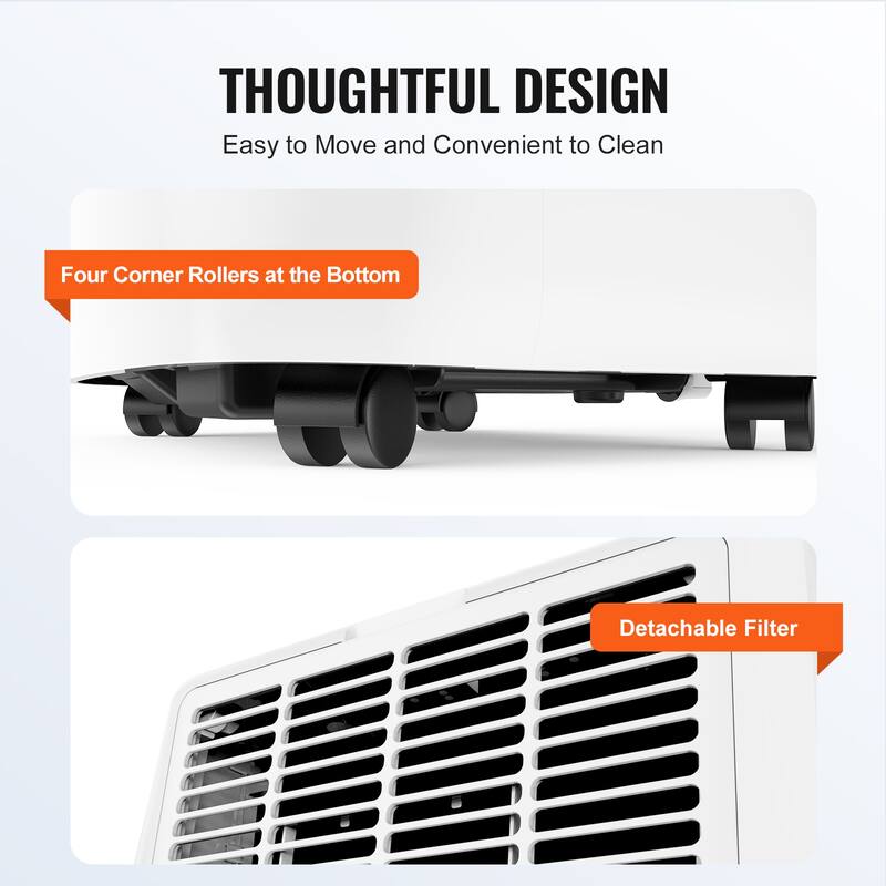 12,000 BTU Portable Air Conditioners, 3-in-1 Portable AC Unit with Remote Control, for 550-700 Sq.Ft, Cool/Dehumidifier