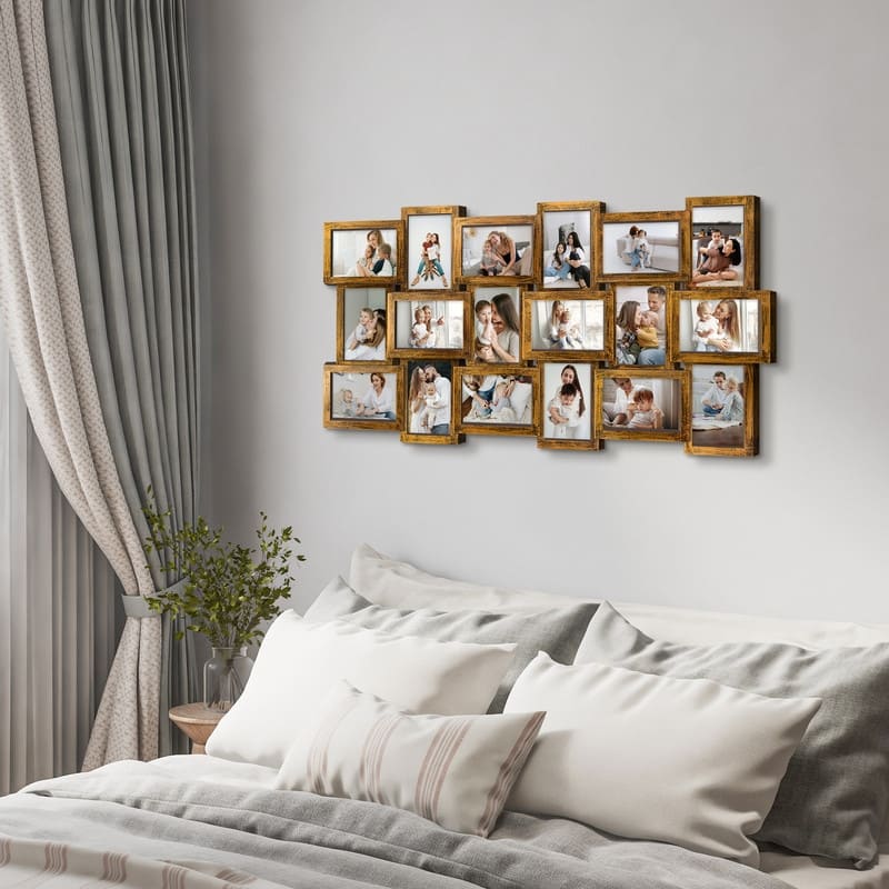 HELLO LAURA 18 Opening 4x6 Large Collage Picture Frame for Wall Decor