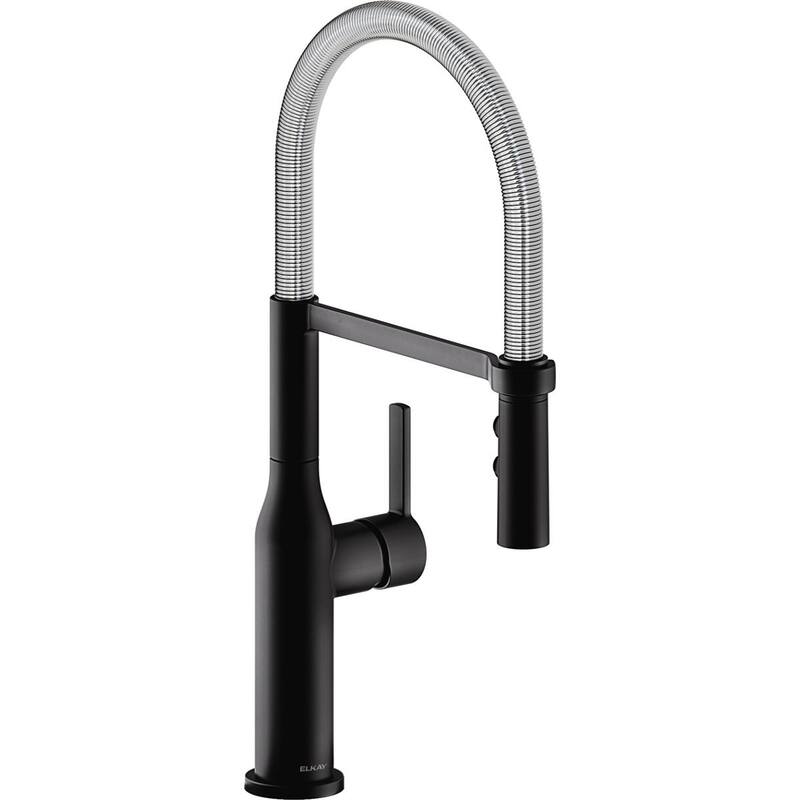 Elkay Avado Single Hole Kitchen Faucet with Semi-professional Spout and Forward Only Lever Handle