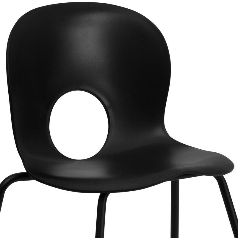 5 Pack 770 lb. Capacity Designer Plastic Stack Chair