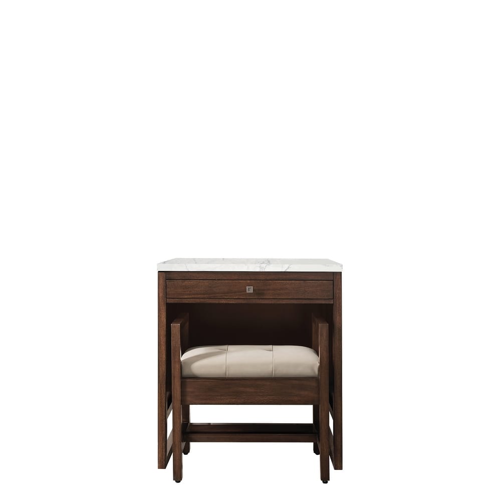 Athens 30" Countertop Unit (makeup counter), Mid-Century Acacia - 30 x 15 x 33.3