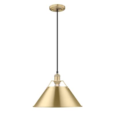 Orwell 14" Wide Large Pendant in Brushed Champagne Bronze - Gold