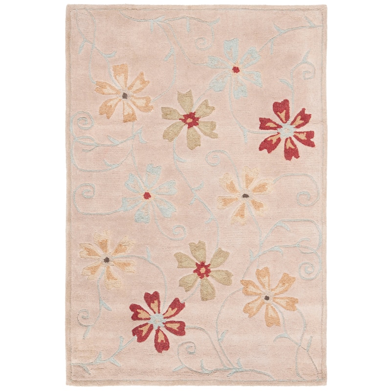 SAFAVIEH Handmade Blossom Jayasri Modern Floral Wool Rug