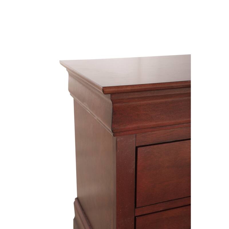 Cherry Nightstand 24x22x16 with One Spacious Drawer, Compact Bedside Table for Bedroom Storage and Warm Stylish Accent