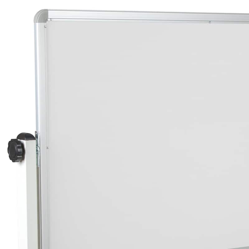 Reversible Mobile Cork Bulletin & White Board with Pen Tray