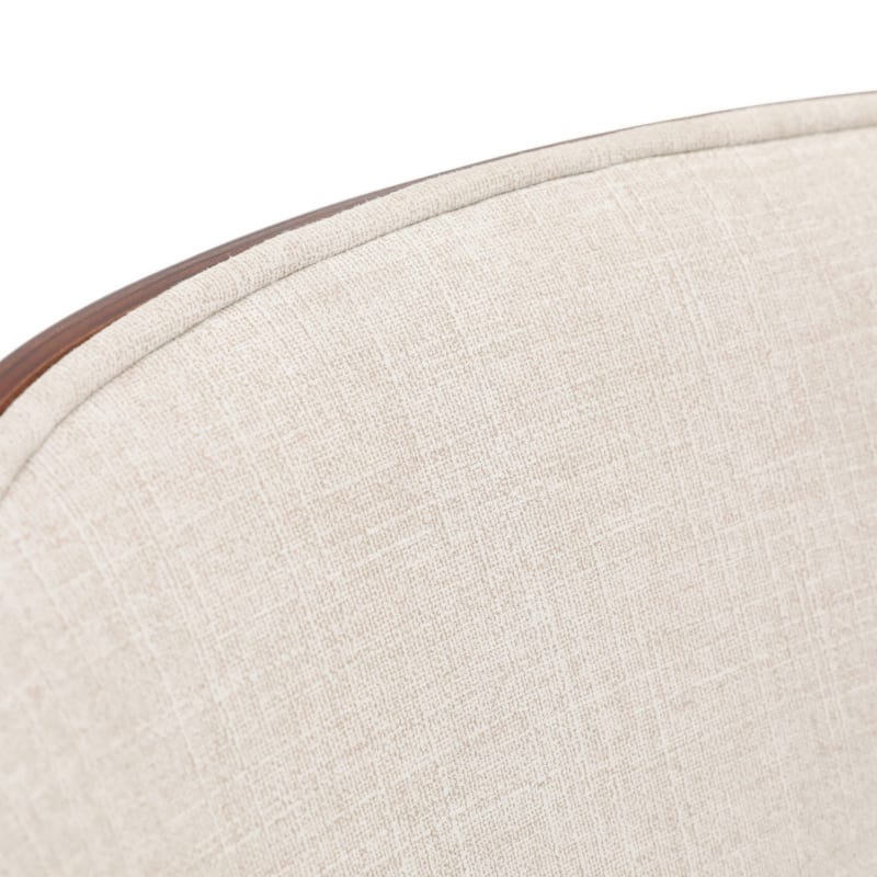 LeisureMod Tule Dining Chair with Upholstered Seat and White Steel Frame