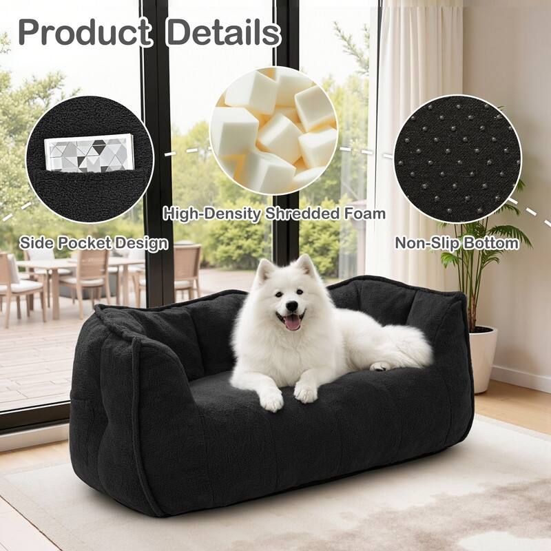 Teddy Fleece 2-Person Bean Bag Sofa