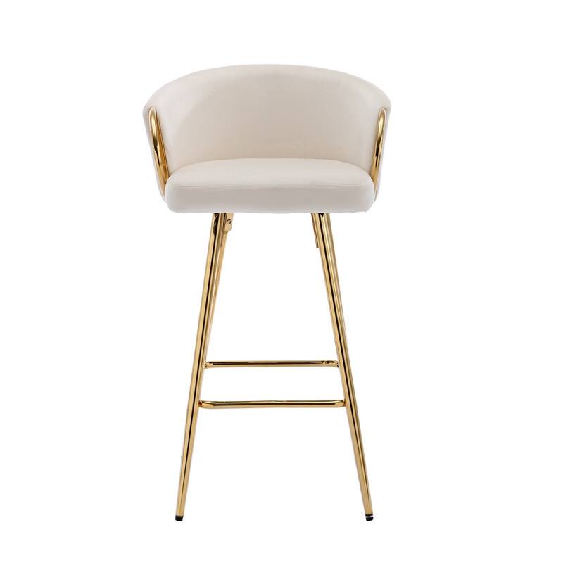 30'' Bar Stools with Chrome Footrest and Base Set of 2