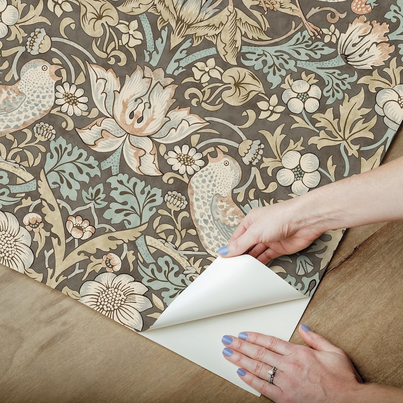 Strawberry Thief Mole Peel and Stick Wallpaper