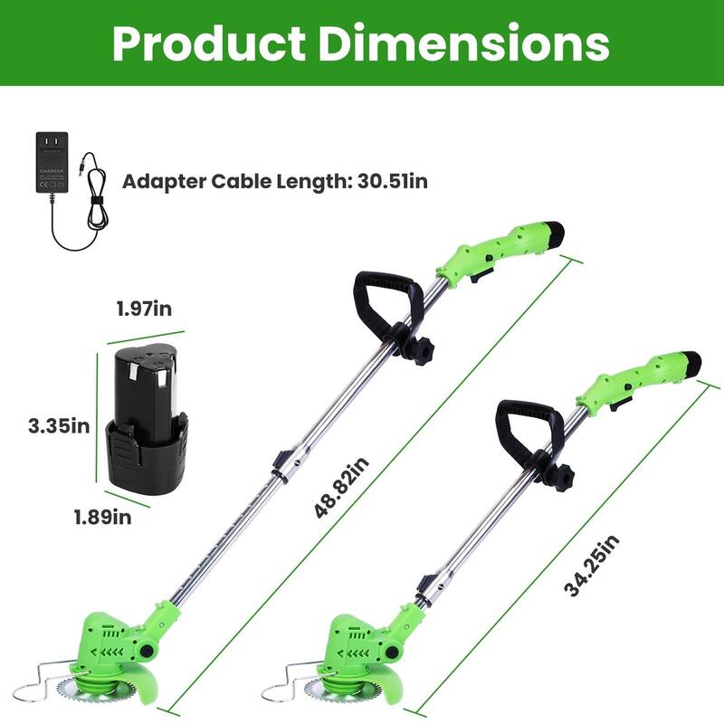 Cordless Grass Trimmer Rechargeable Lawn Mower
