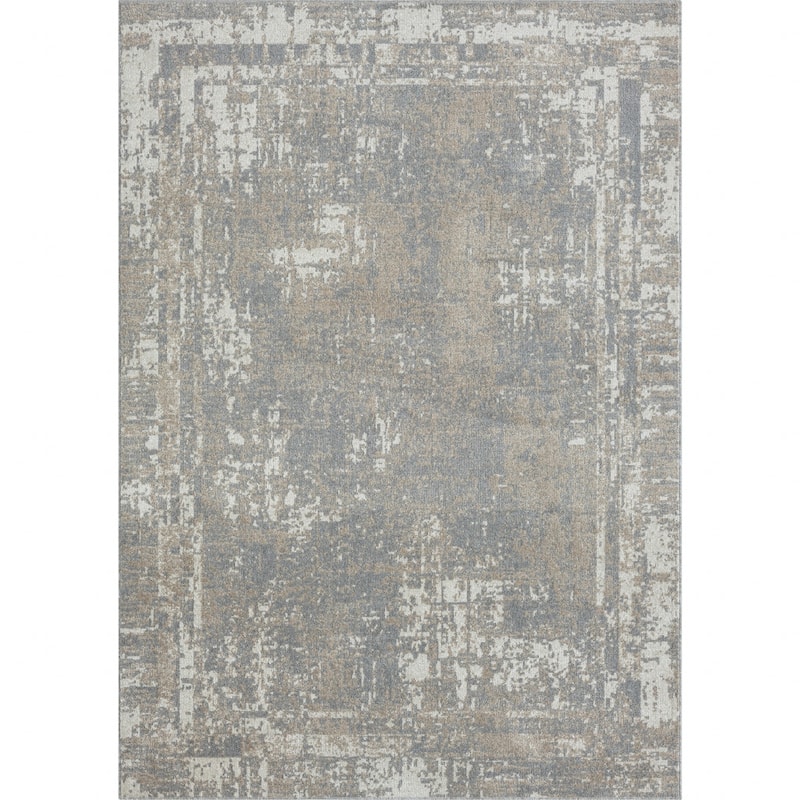 Distressed Abstract Area Rug - 8' x 10'